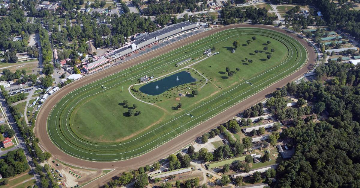 aerial view of saratoga race course