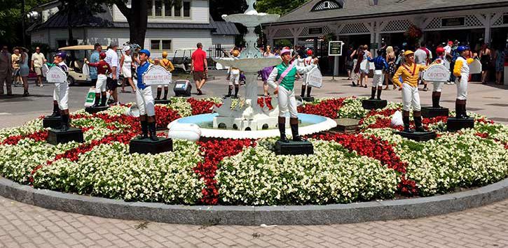 jockey statues outside track