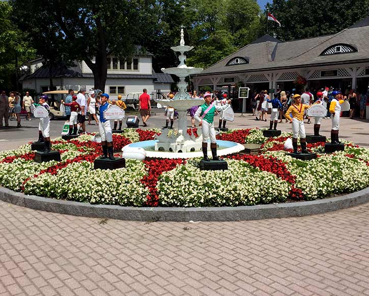 jockey statues outside track