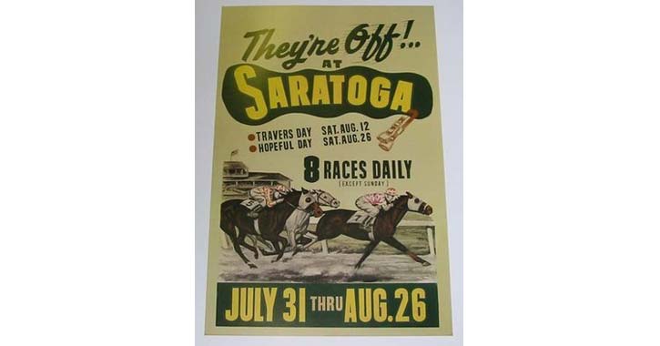 an old saratoga race course poster