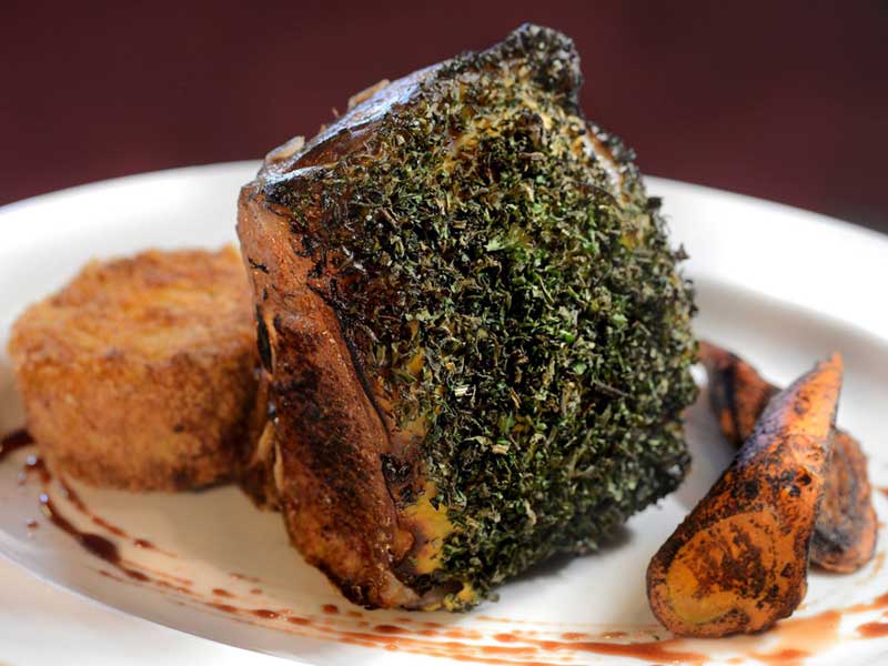 Dijon and herb-crusted Colorado Lamb Chop from The Wishing Well in Saratoga NY