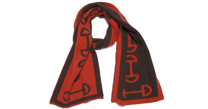 red and black horse scarf