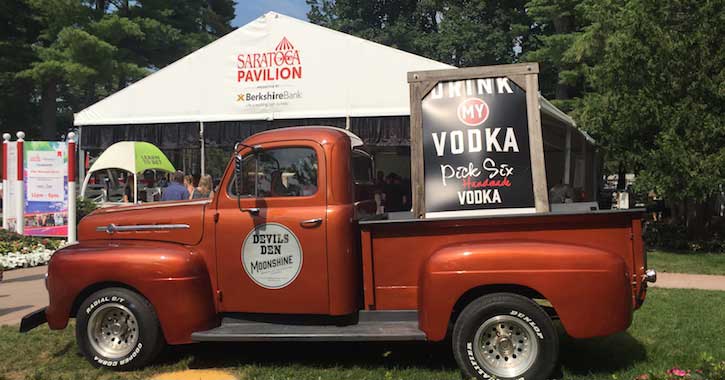 truck in front of Saratoga pavilion