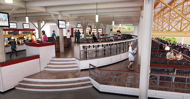rendering of the stretch at saratoga race course