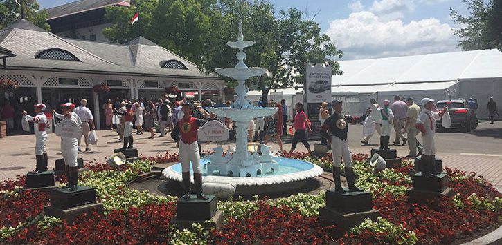 fountain with statues