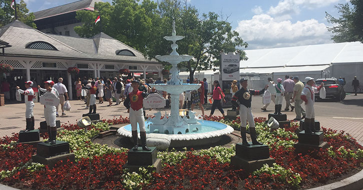 fountain with statues