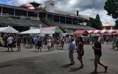 crowd at the track