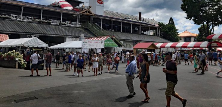 crowd at the track