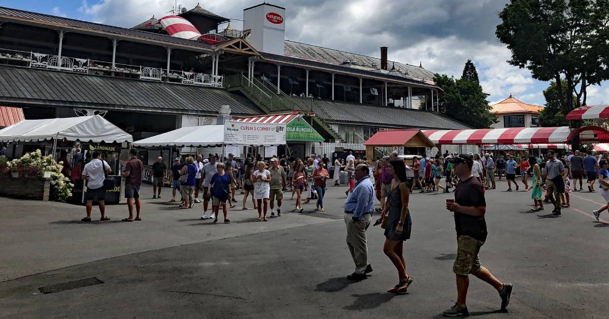 crowd at the track